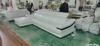 【大厂仿真皮沙发】实木框架，高回弹海绵45密度。全新包装，质量非常好，3.6米右贵妃 - 天水28生活网 tianshui.28life.com